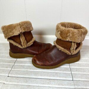 Santana Canada Womens Boots Sz 8 Brown Tan Leather Shearling Winter Boots